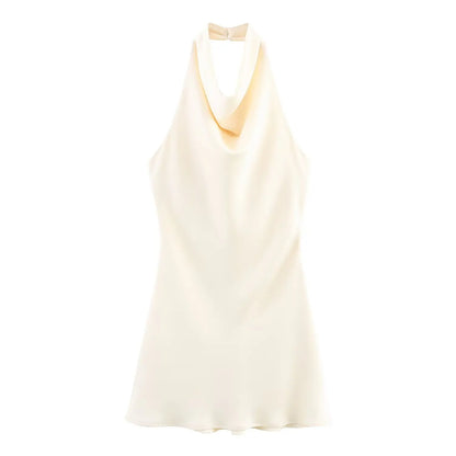 satin textured dress