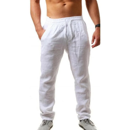Pantalones de lino y algodón
