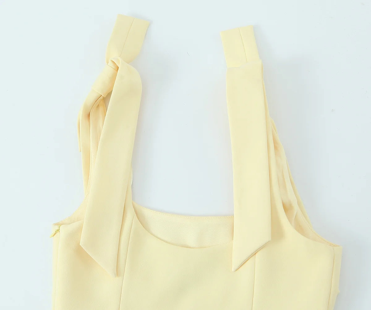 Tops verano Sexy sin mangas arco cuello cuadrado