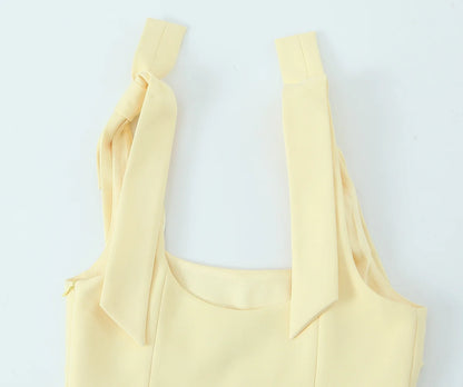 Tops Mujer verano Sexy sin mangas arco cuello cuadrado