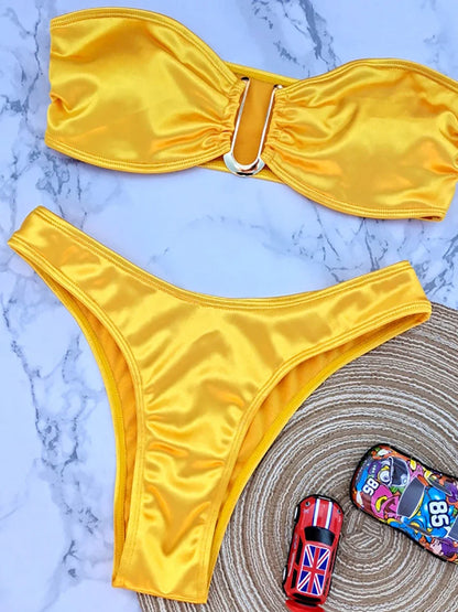 Bikini sin tirantes sexy vacacione