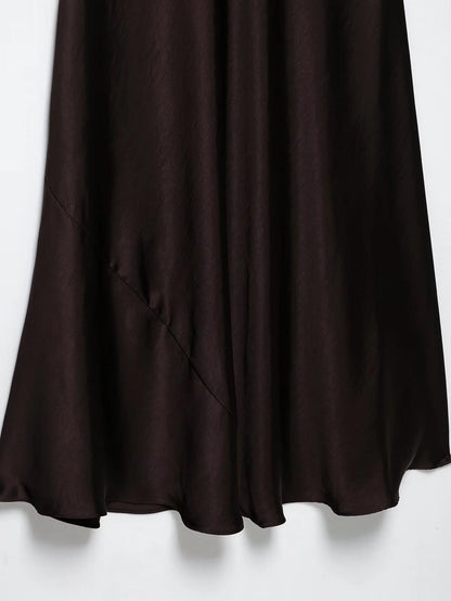 vestido con volantes Casual ajustado sin mangas Midi