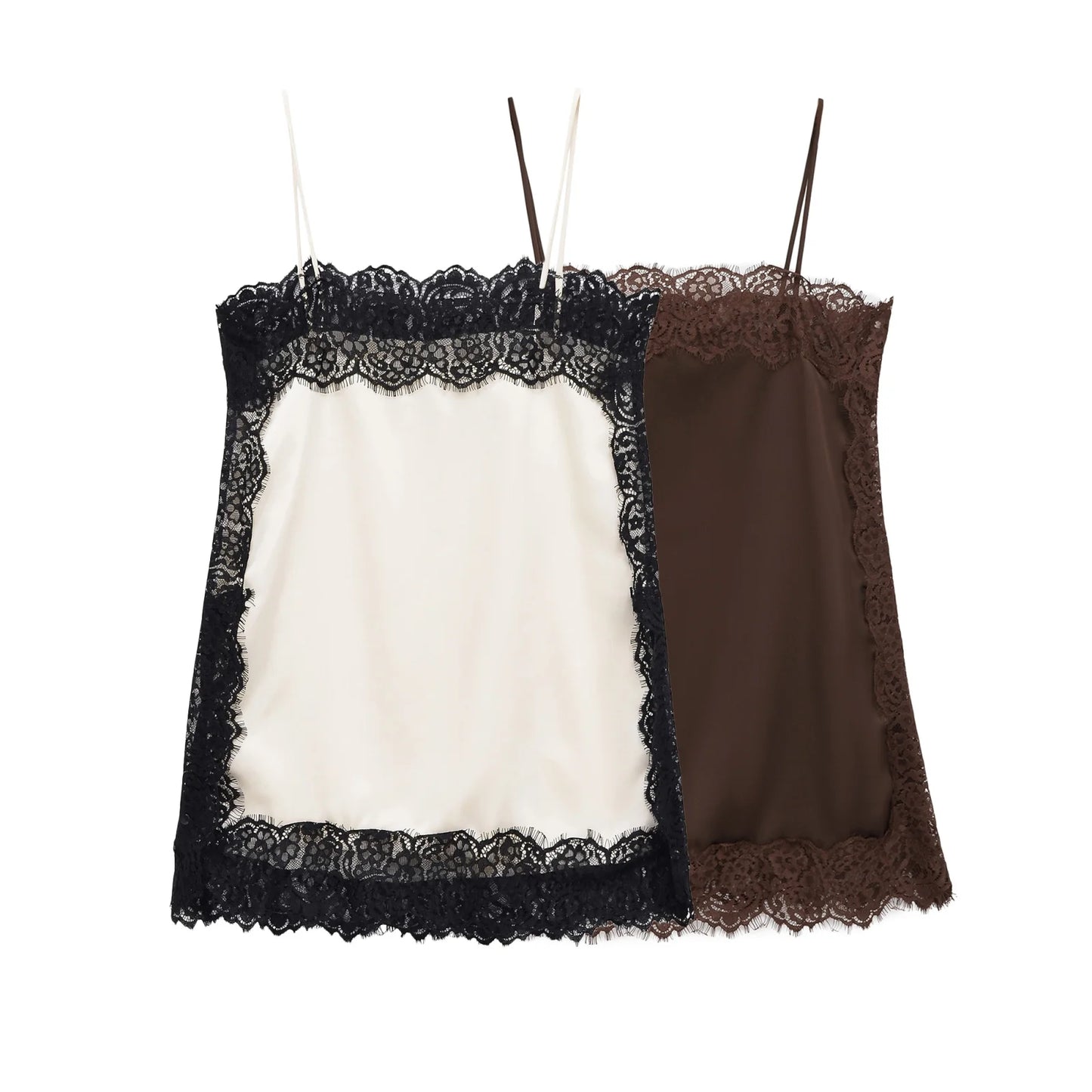 Tops de encaje ajustados a la moda