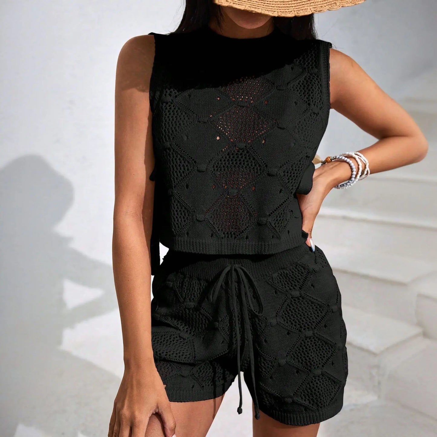 Conjunto de 2 piezas de punto de verano