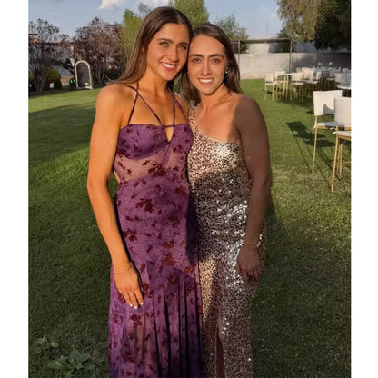 Elegant purple dress