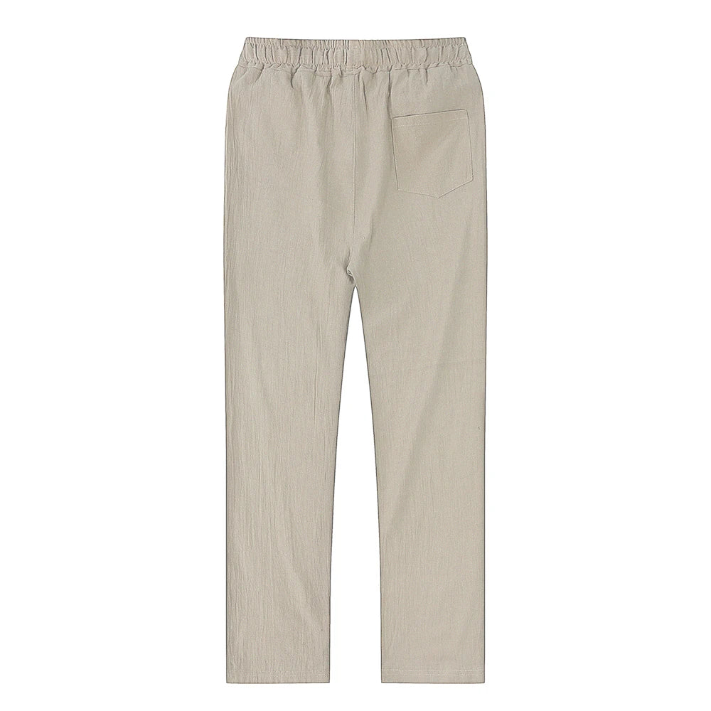 Linen and cotton trousers