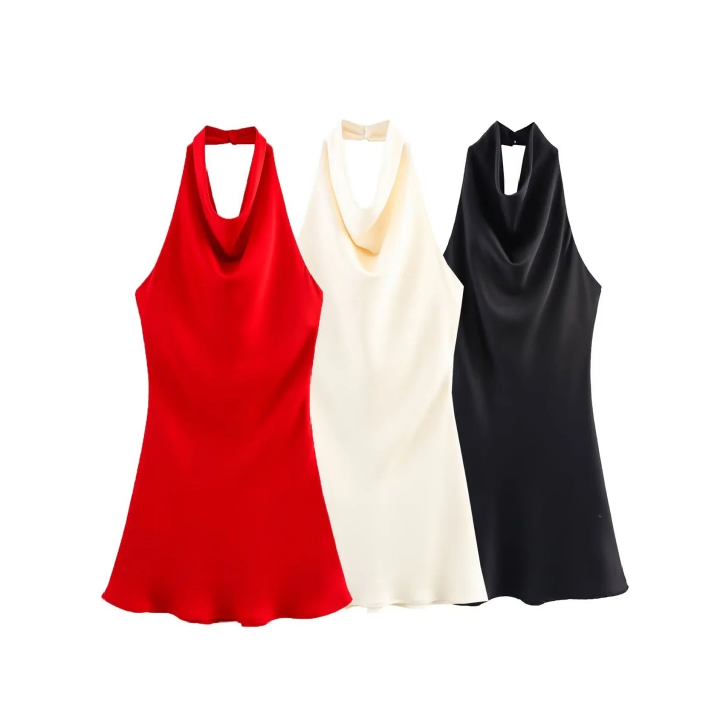 satin textured dress