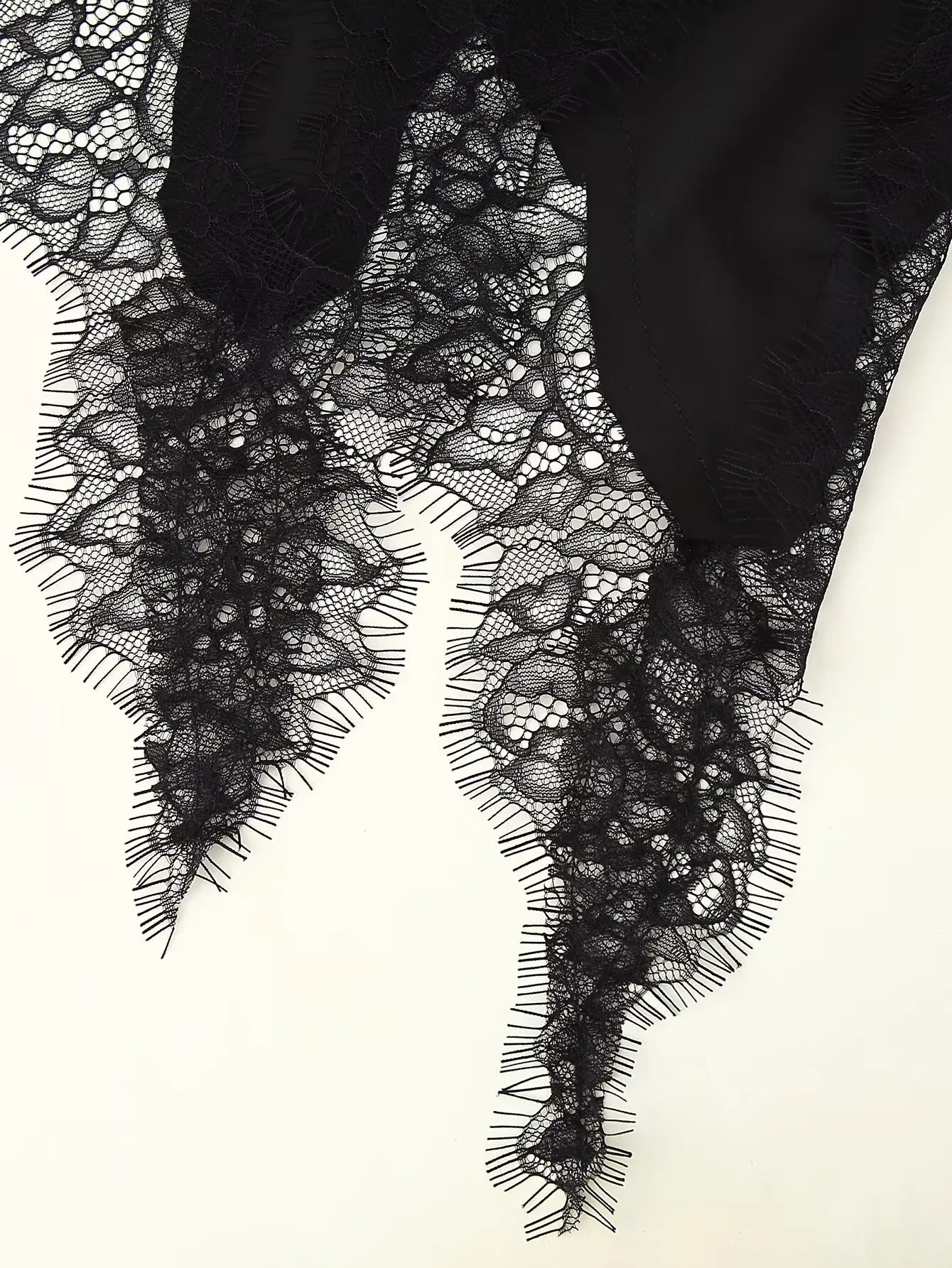 Lace panel slip dress