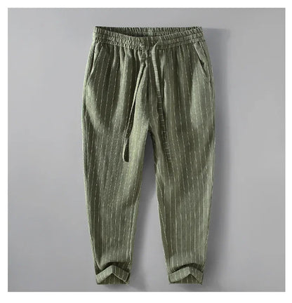 Breathable Linen and Cotton Casual Style Pants