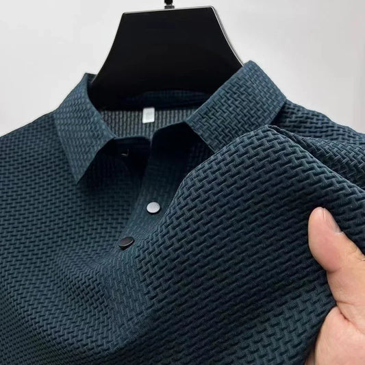 Camisa POLO de Color sólido con flores de hueso