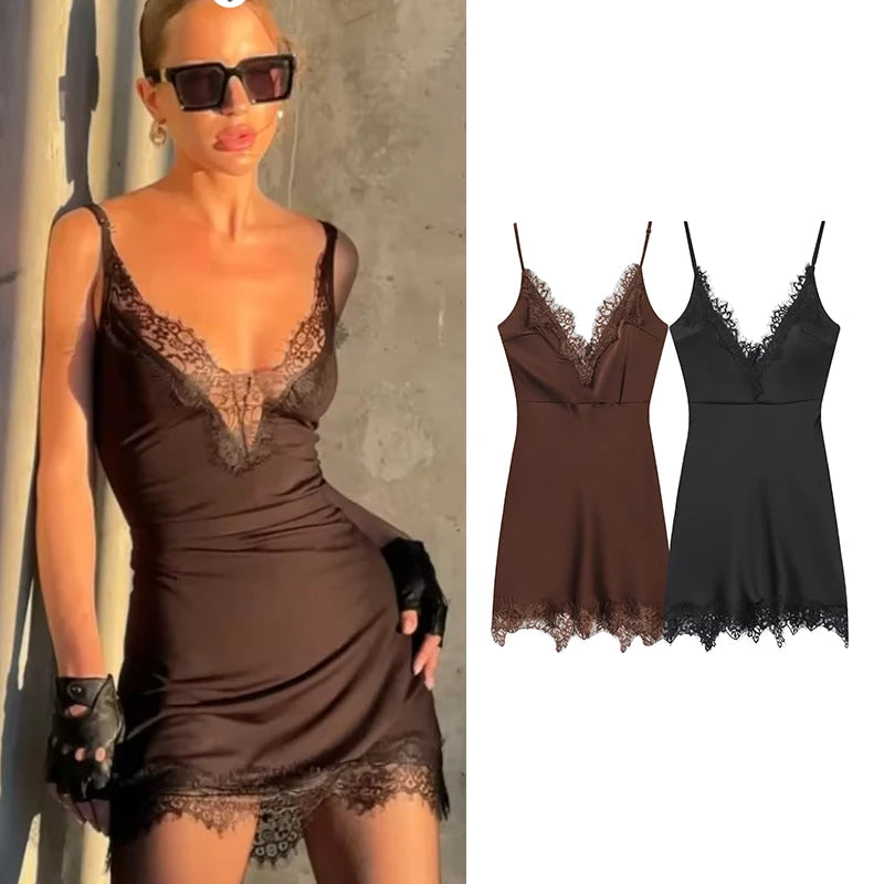 Stylish and sexy fashionable slip dress