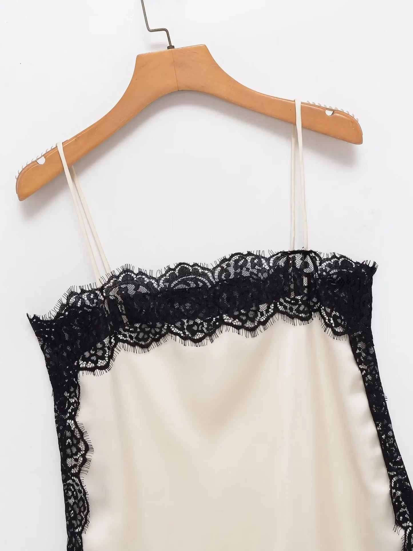 Sexy lace-textured satin tops