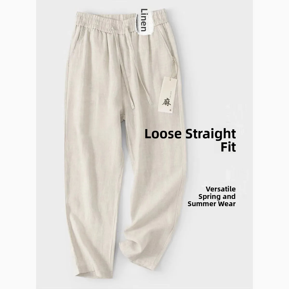 Chino-Style Linen Pants