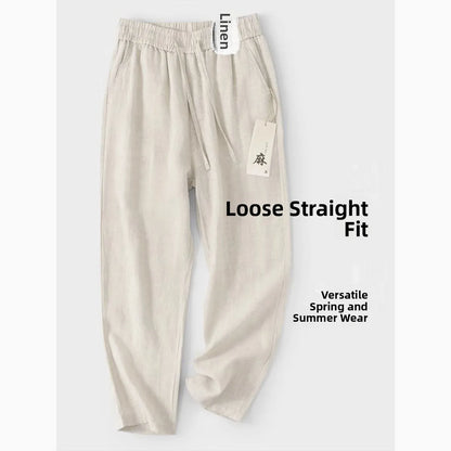 Chino-Style Linen Pants