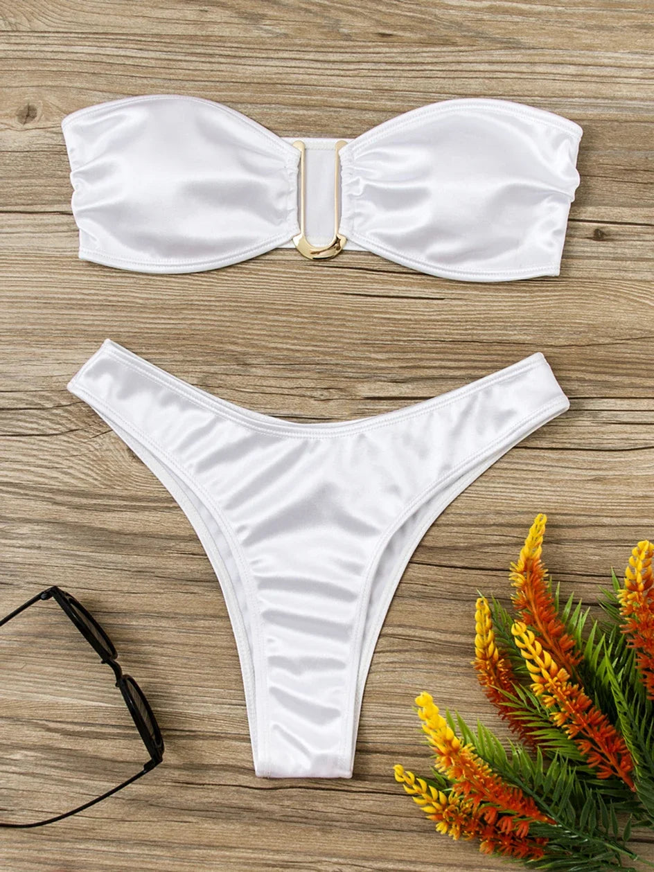 Bikini sin tirantes sexy vacacione