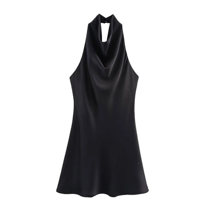 satin textured dress
