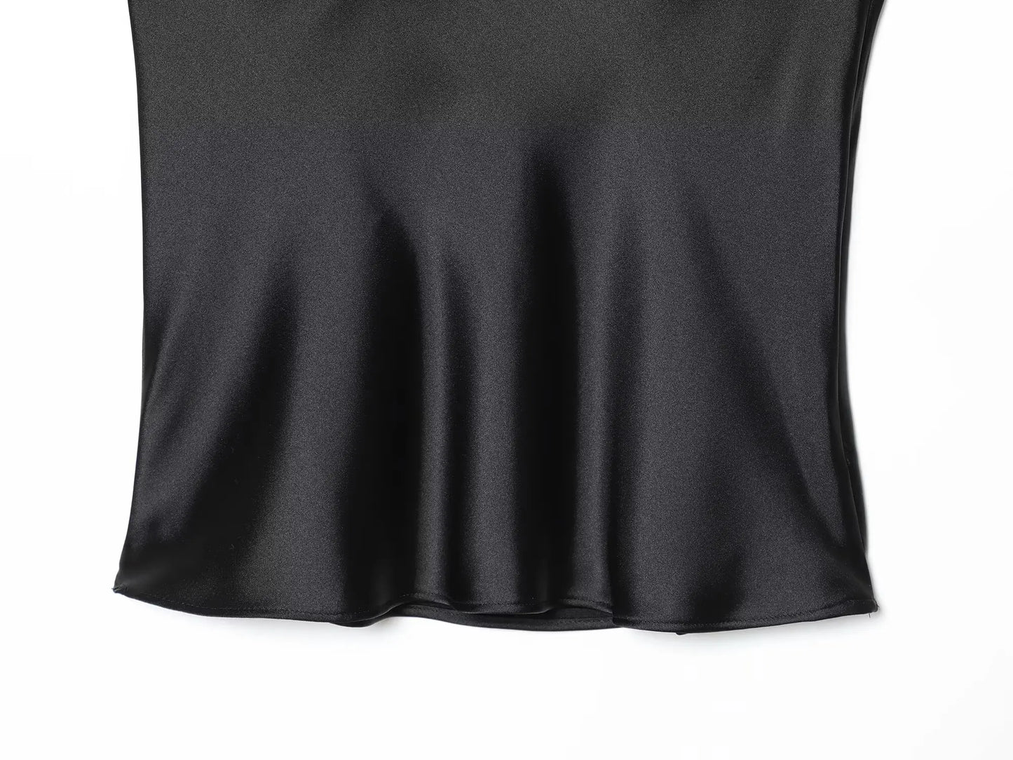 Satin lace cami with spaghetti straps