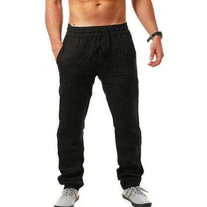 Linen and cotton trousers