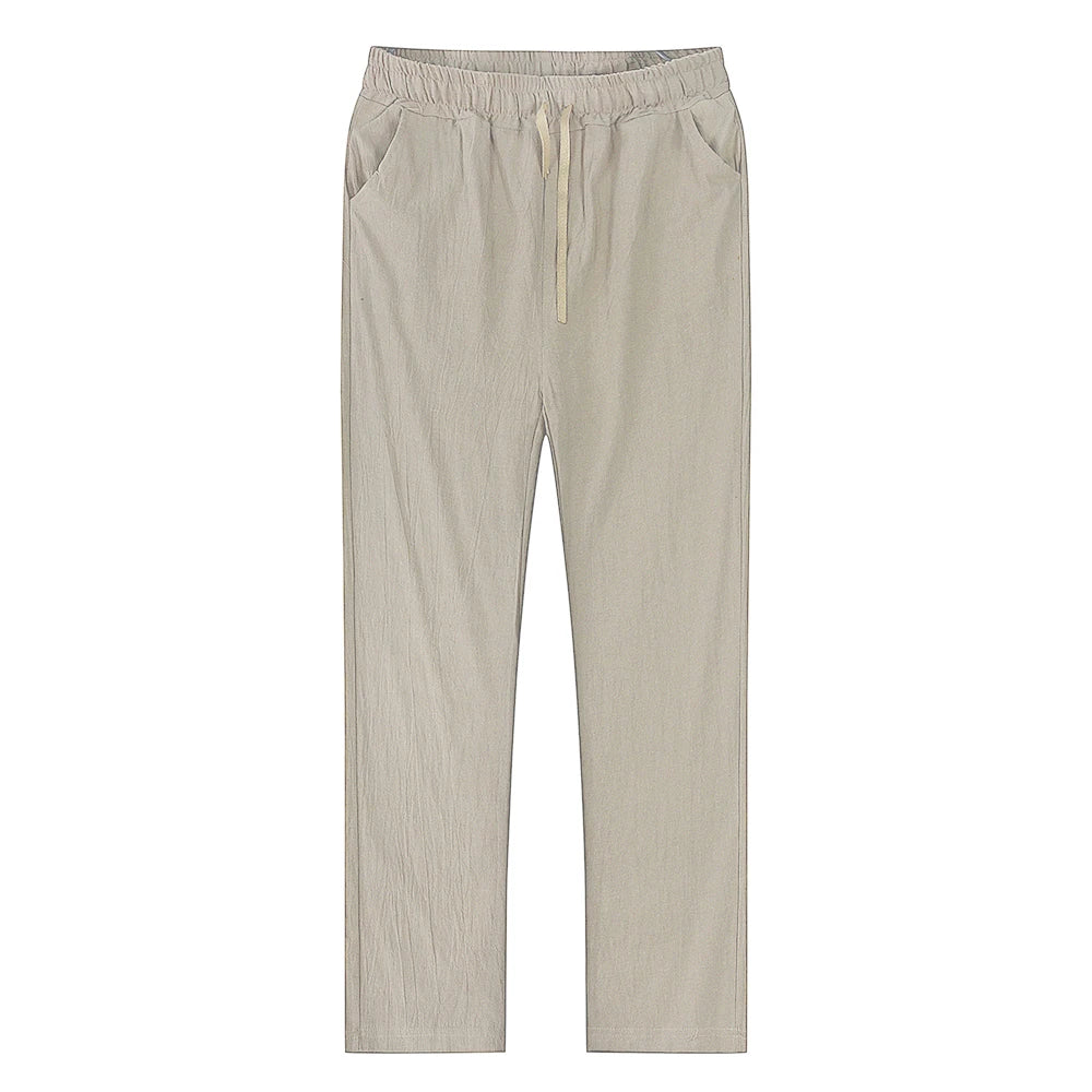 Linen and cotton trousers