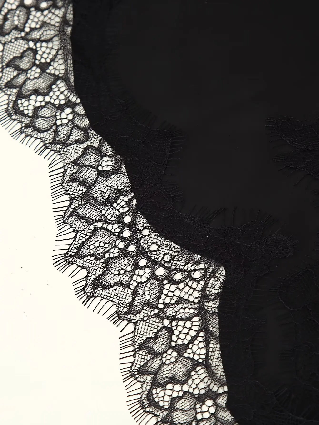 Lace panel slip dress