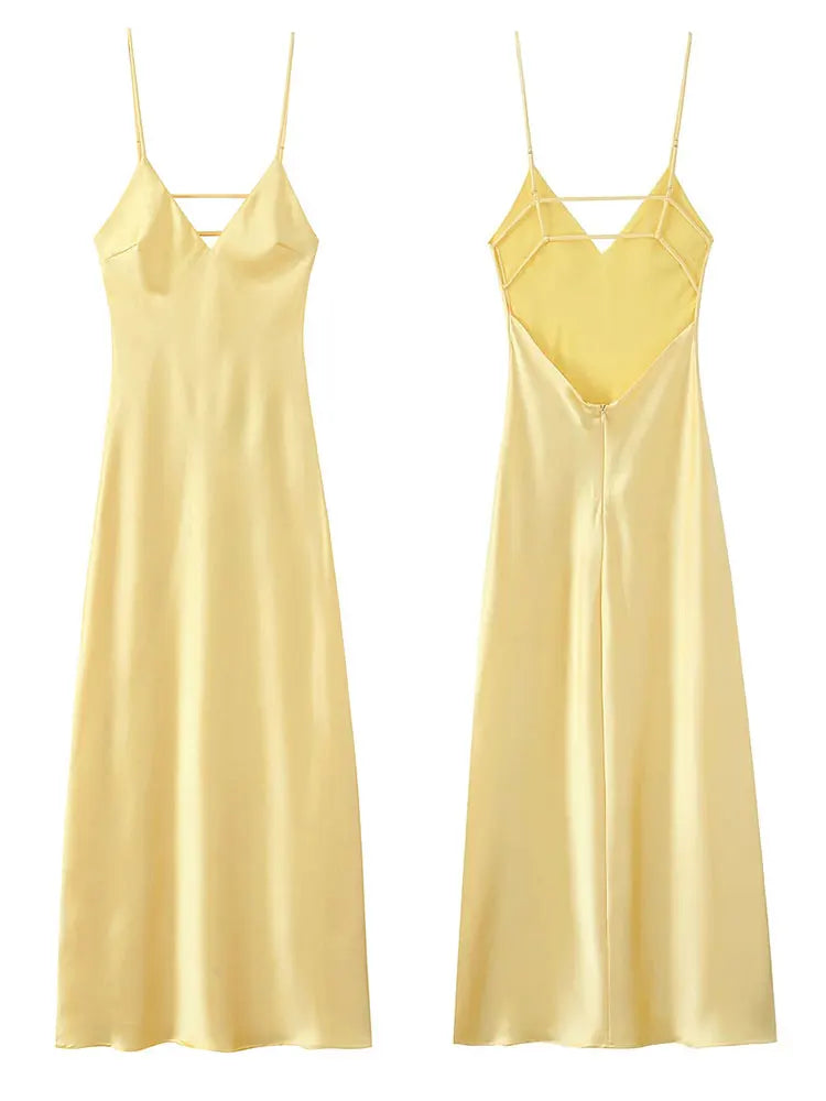 Elegant sexy satin dress