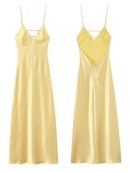 Elegant sexy satin dress
