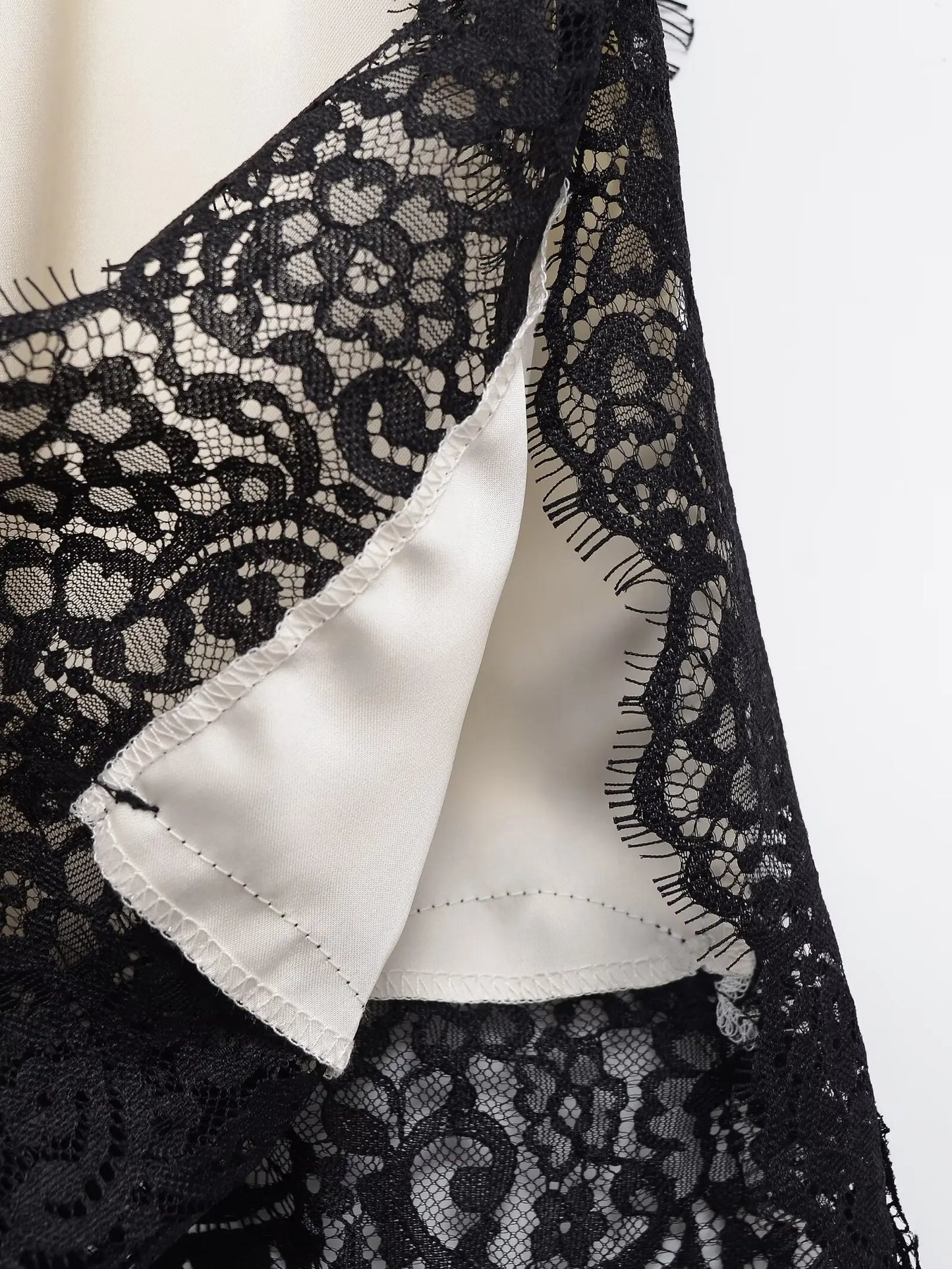 Sexy lace-textured satin tops