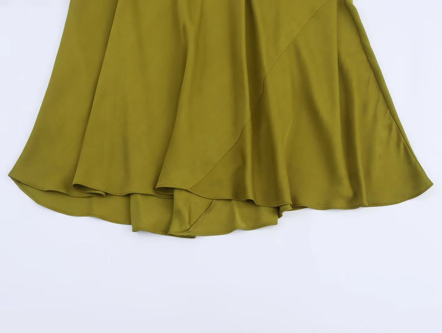 vestido con volantes Casual ajustado sin mangas Midi
