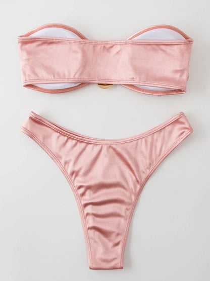 Bikini sin tirantes sexy vacacione