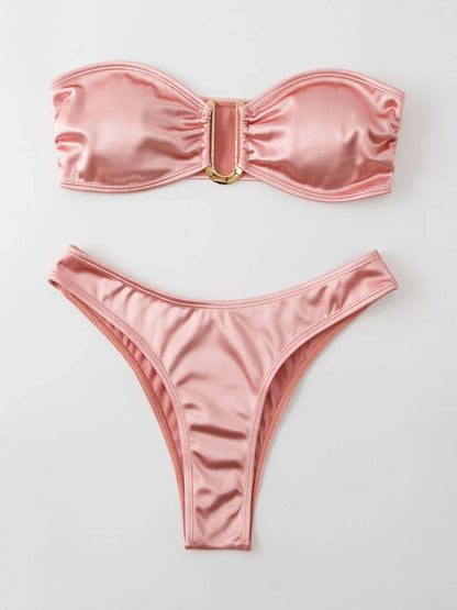 Bikini sin tirantes sexy vacacione