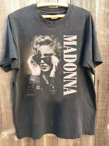 Madonna Shirt Madonna Graphic Tour Cotton T-Shirt