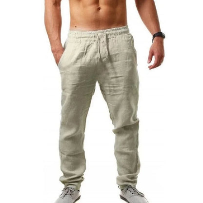 Linen and cotton trousers