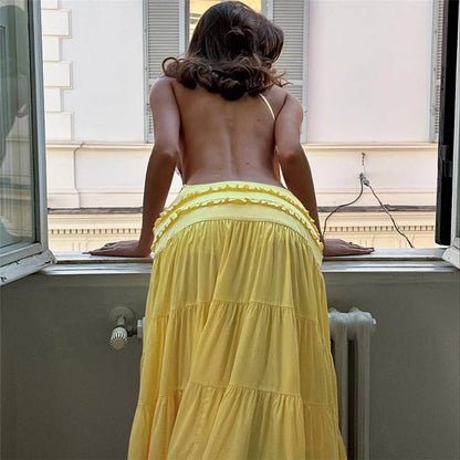Sexy Sleeveless Spaghetti Strap Backless Evening Dress