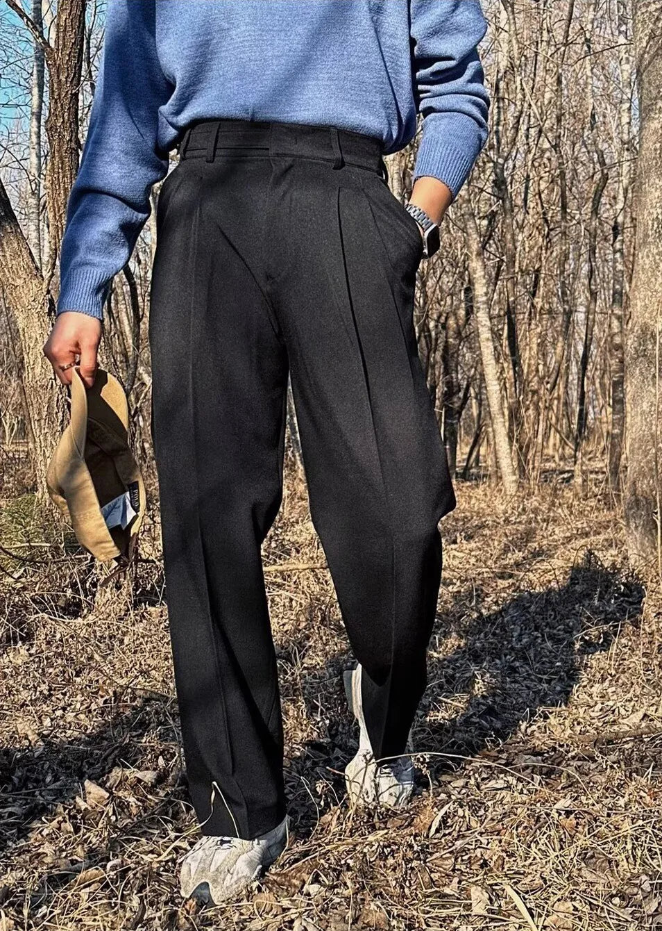 Pantalones Holgados de Corte Recto