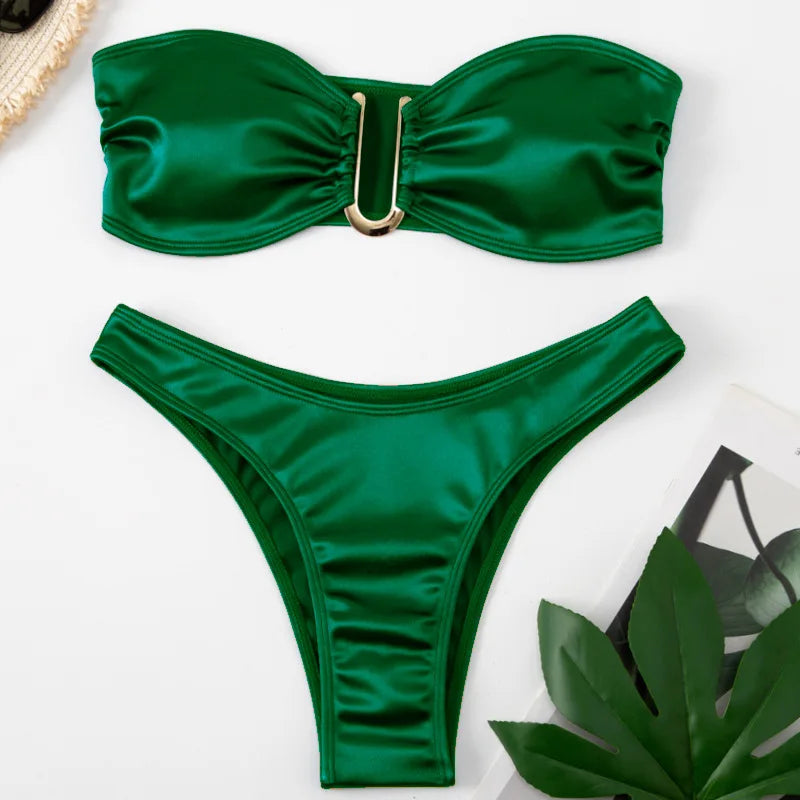 Bikini sin tirantes sexy vacacione