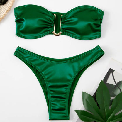 Bikini sin tirantes sexy vacacione