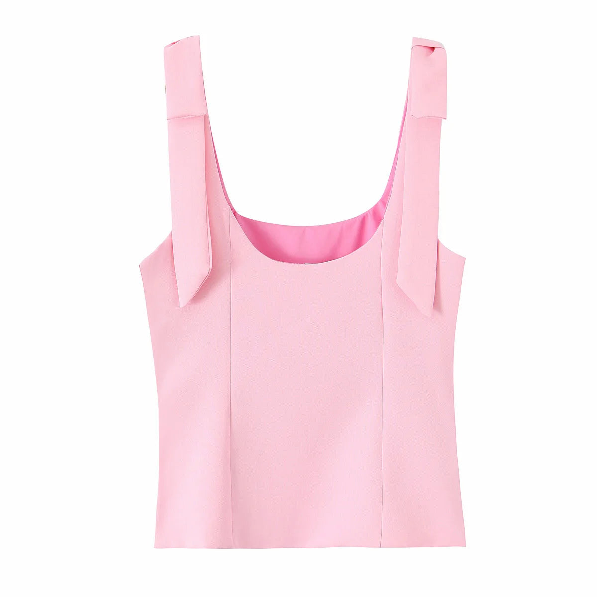 Tops Mujer verano Sexy sin mangas arco cuello cuadrado