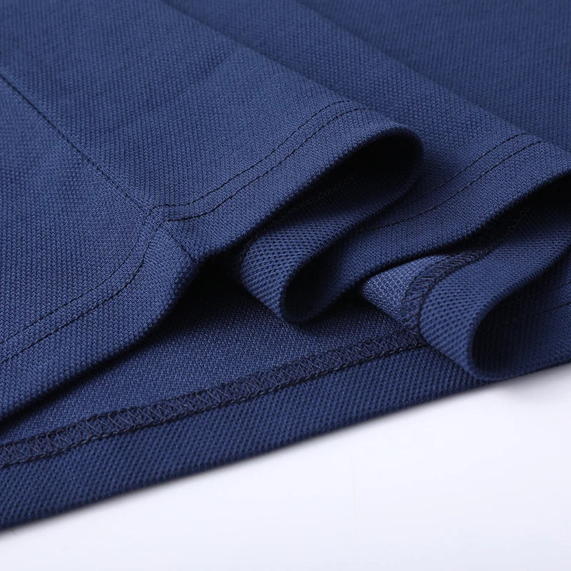 Polo de manga larga de algodón de seda