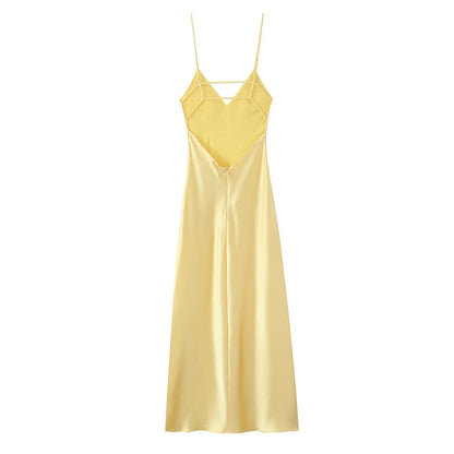 Elegant sexy satin dress