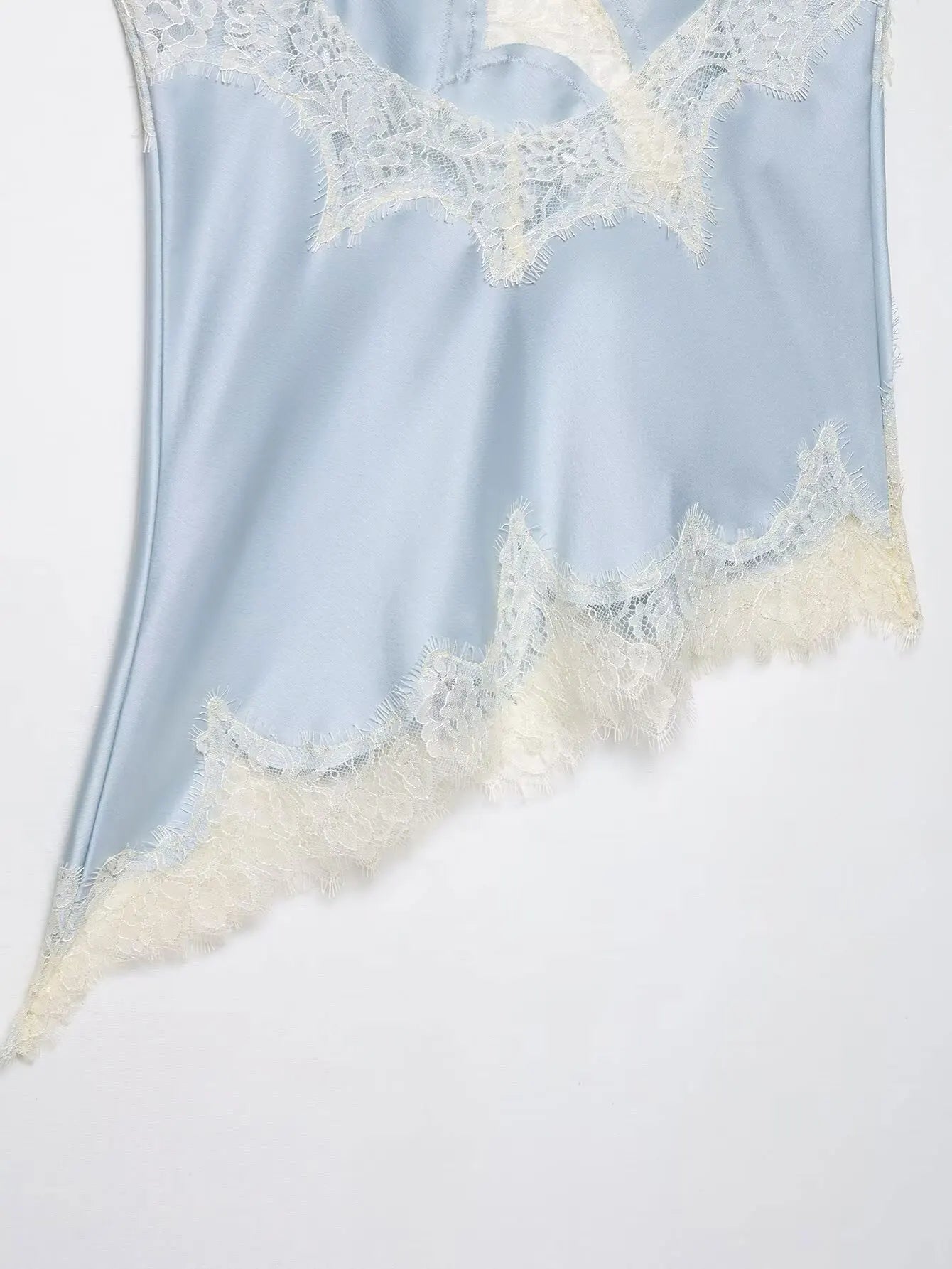 Lace-paneled camisole tops