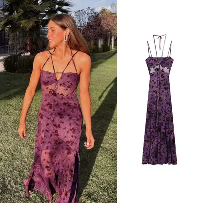 Elegant purple dress