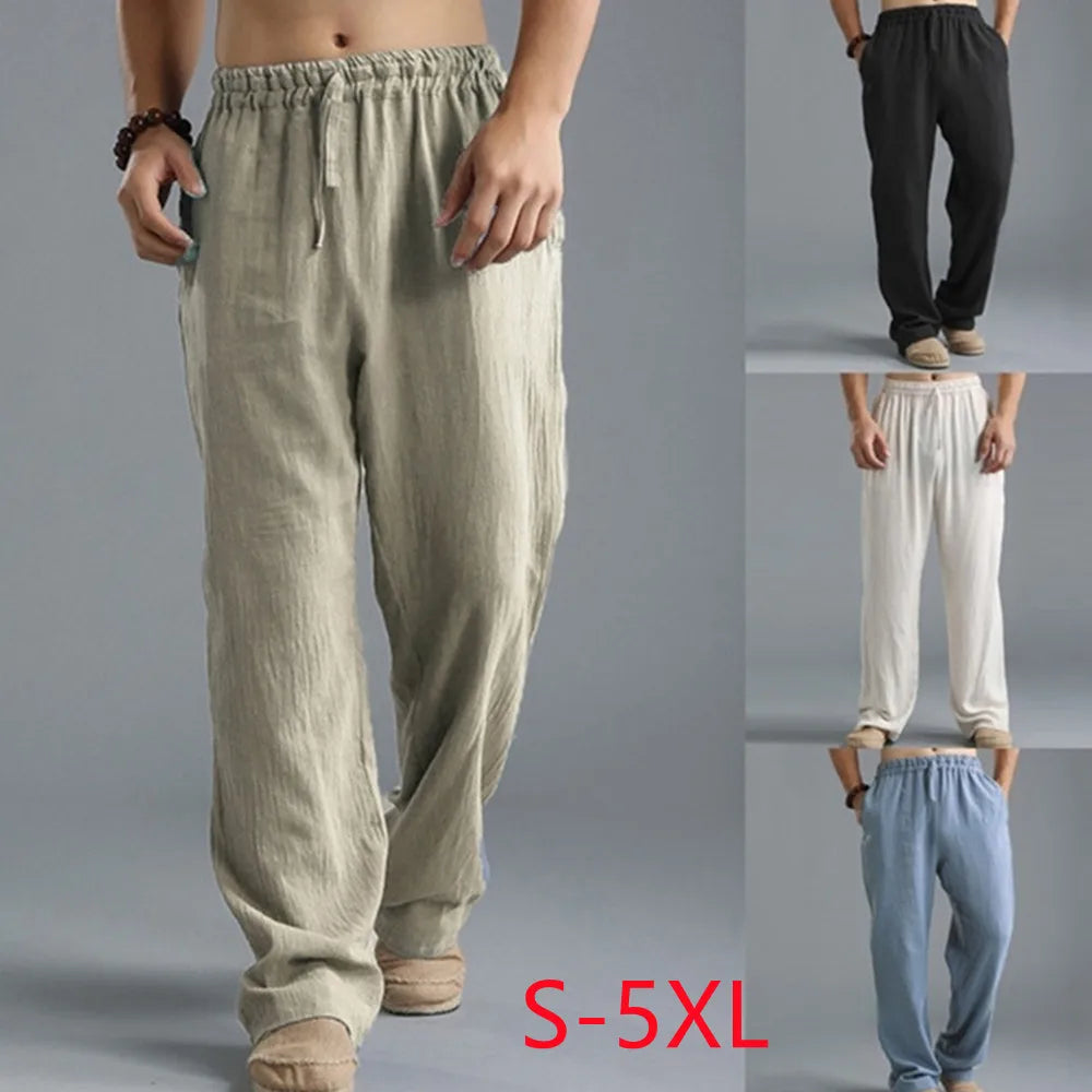Pants casual Cotton and linen