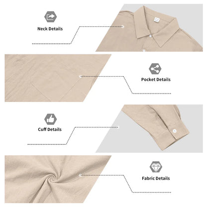 Camisa informal de lino americano