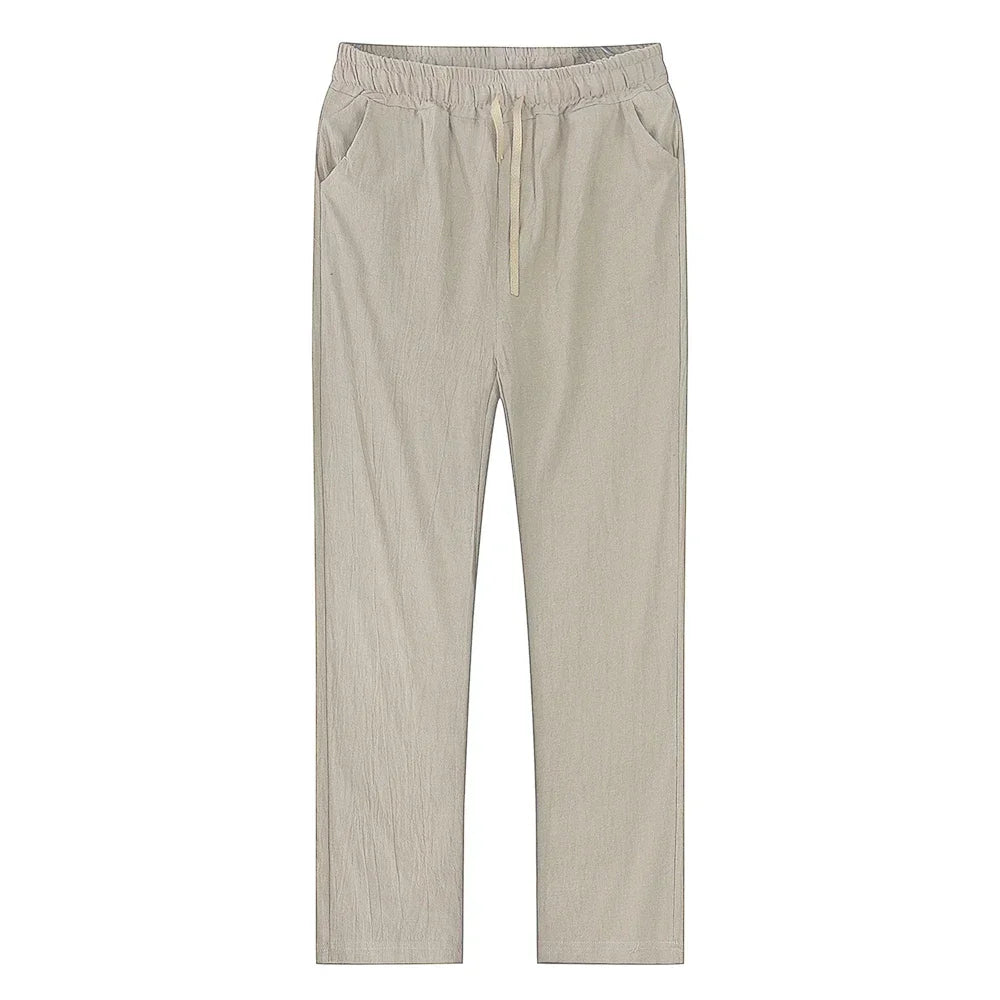 Linen and cotton trousers