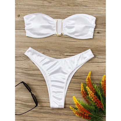 Bikini sin tirantes sexy vacacione