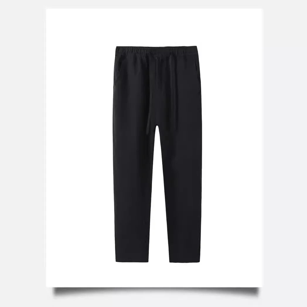 Ankle-length casual linen pants