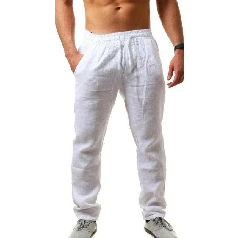 Linen and cotton trousers