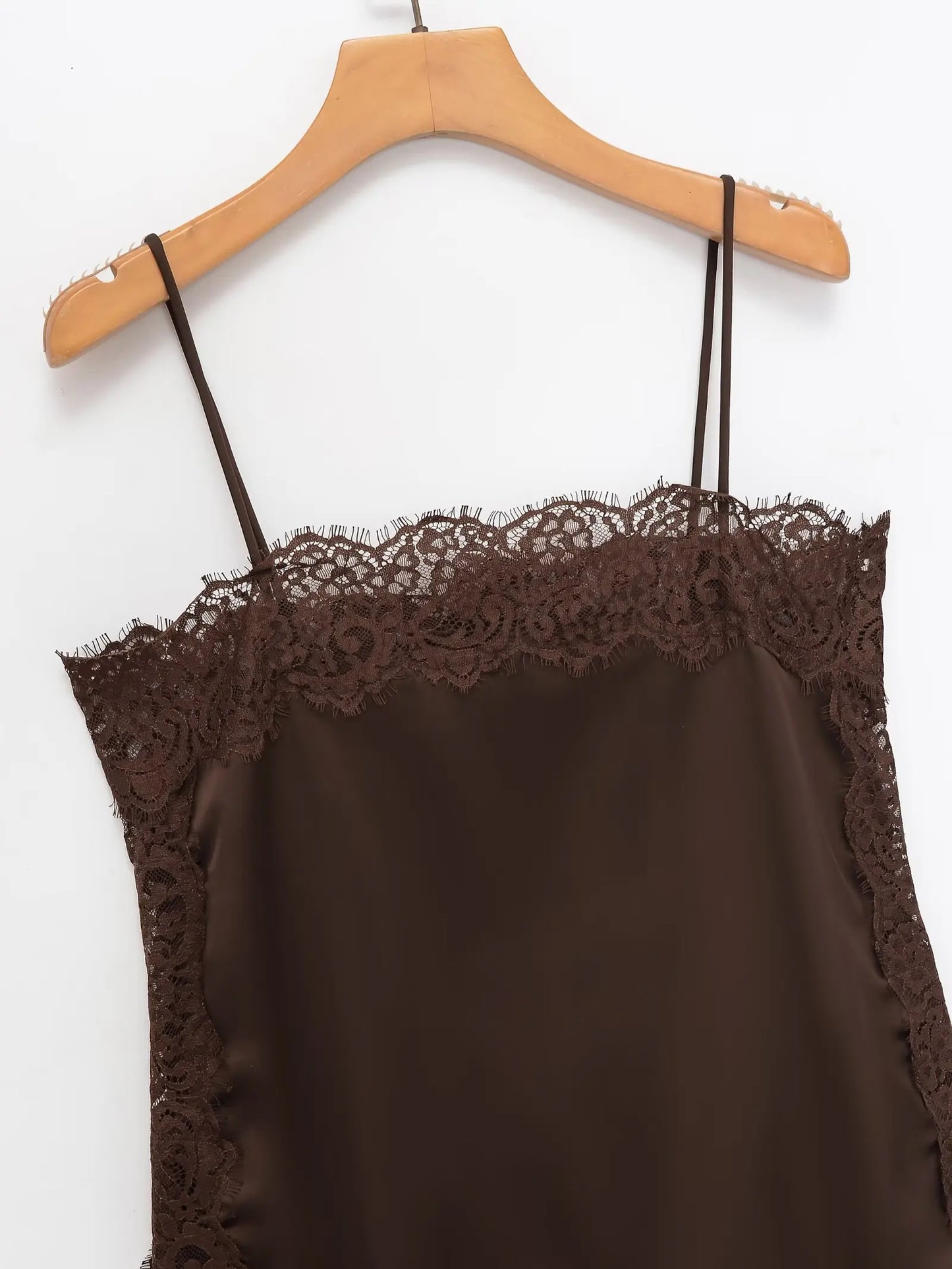 Sexy lace-textured satin tops