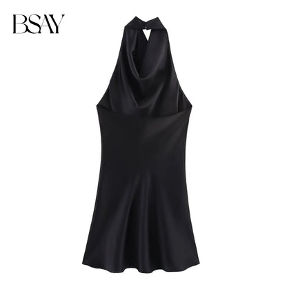 satin textured dress