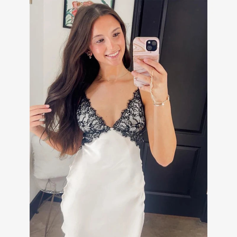 Patchwork cami dress